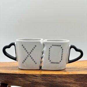 Ganz Pair of XO Valentines Anniversary Couples Mugs His and Hers